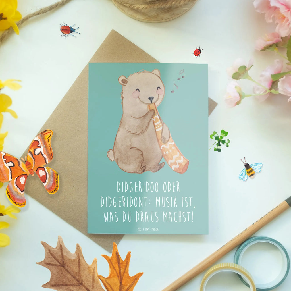 Grußkarte Didgeridoo Musik Ansichtskarten, Glückwunschkarte, Hochzeitskarte, Karte, Klappkarte, Einladungskarte, Geburtstagskarte, Grußkarte, Instrumente, Geschenke Musiker, Musikliebhaber