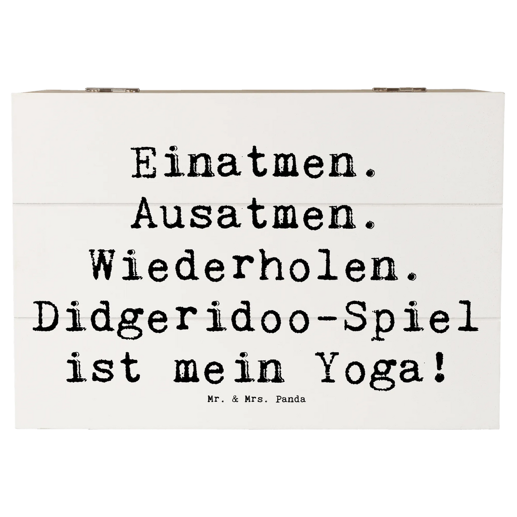 Wooden chest Saying Einatmen. Ausatmen. Wiederholen. Didgeridoo-Spiel ist mein Yoga! Schatzkiste, Geschenkbox, Truhe, Kiste, Dekokiste, Geschenkdose, Erinnerungsbox, Erinnerungskiste, Schatulle, XXL, Holzkiste, Aufbewahrungsbox, Instrumente, Geschenke Musiker, Musikliebhaber