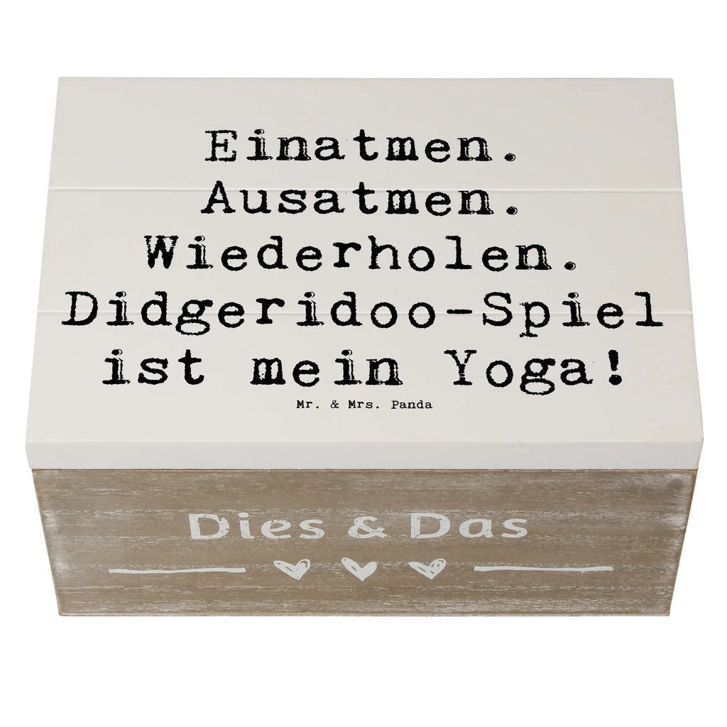 Wooden chest Saying Einatmen. Ausatmen. Wiederholen. Didgeridoo-Spiel ist mein Yoga! Schatzkiste, Geschenkbox, Truhe, Kiste, Dekokiste, Geschenkdose, Erinnerungsbox, Erinnerungskiste, Schatulle, XXL, Holzkiste, Aufbewahrungsbox, Instrumente, Geschenke Musiker, Musikliebhaber