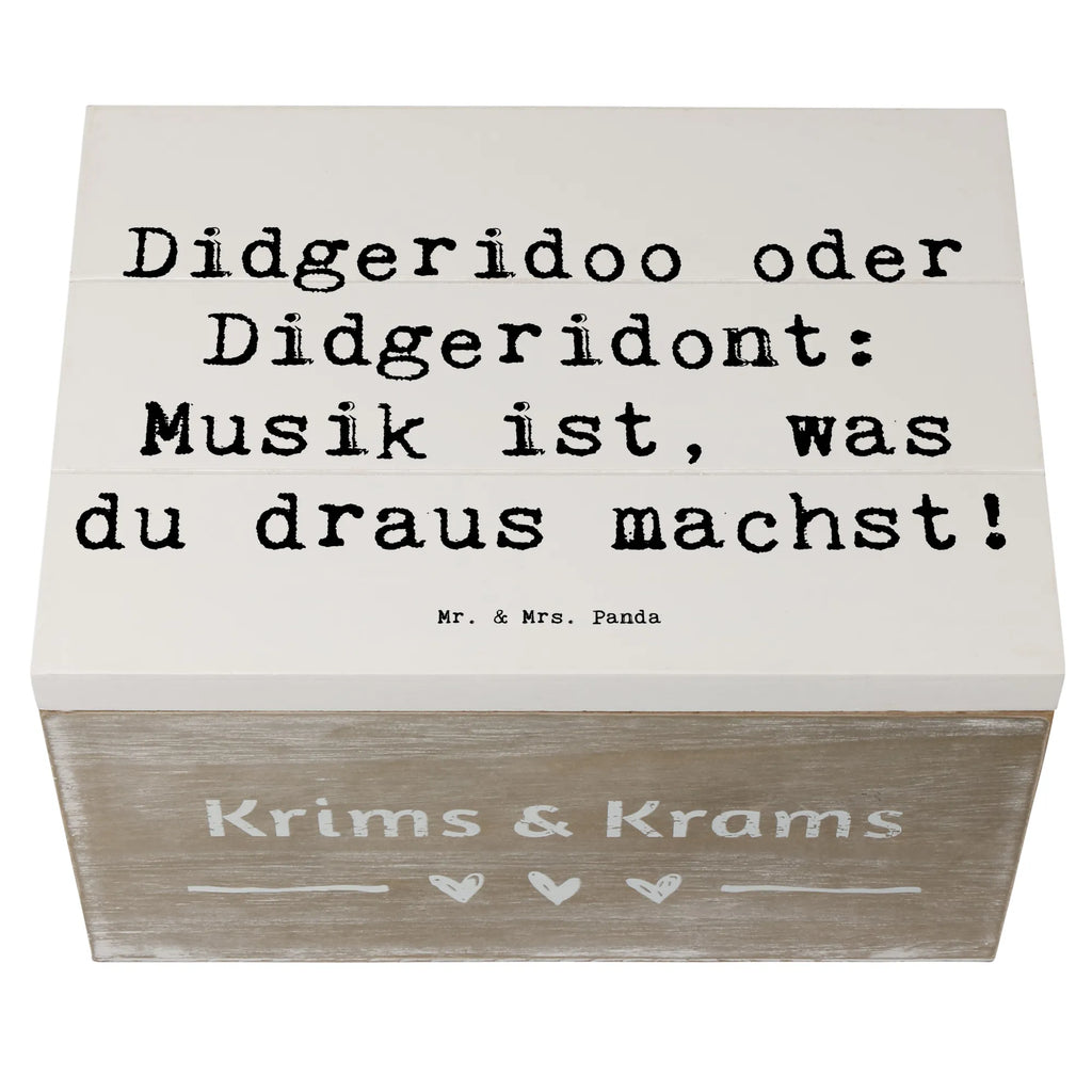 Holzkiste Spruch Didgeridoo Musik Truhe, Geschenkbox, XXL, Geschenkdose, Schatulle, Erinnerungsbox, Erinnerungskiste, Dekokiste, Kiste, Schatzkiste, Holzkiste, Aufbewahrungsbox, Instrumente, Geschenke Musiker, Musikliebhaber