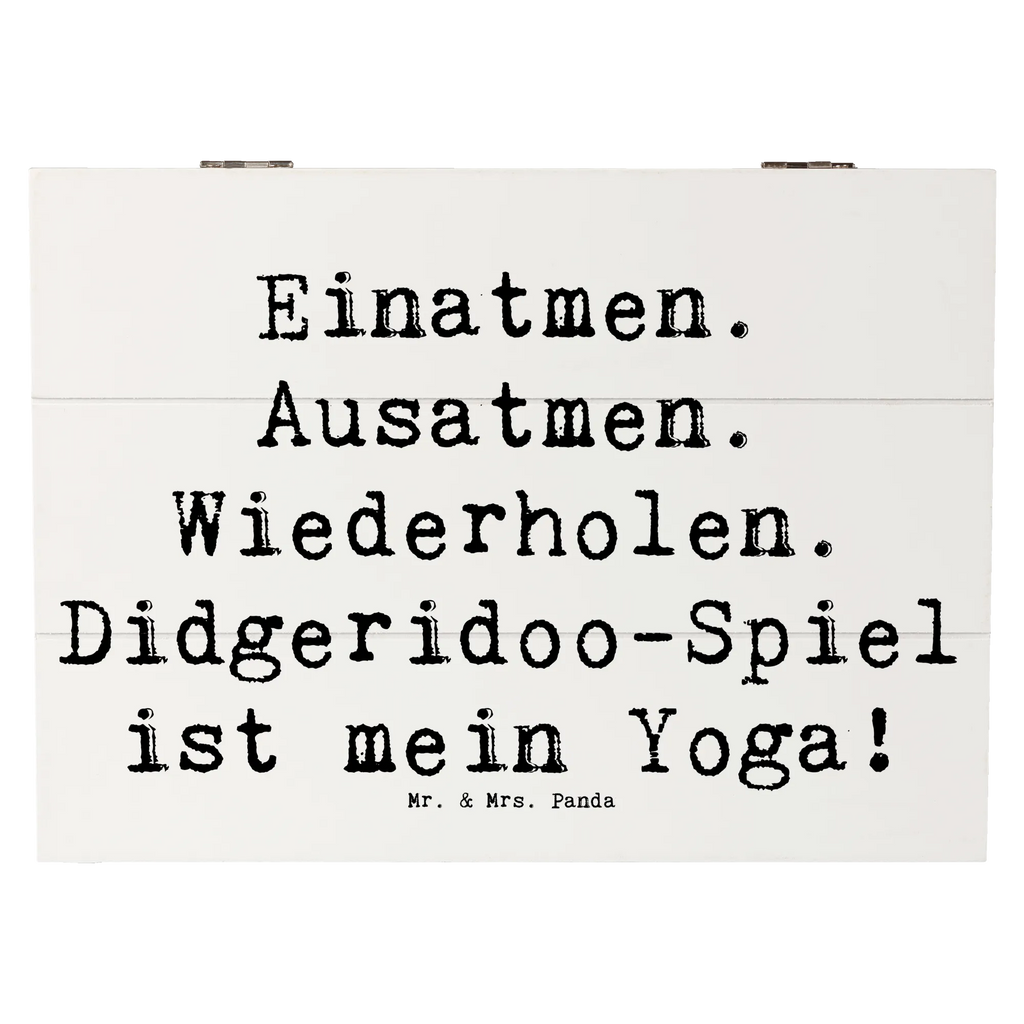 Wooden chest Saying Einatmen. Ausatmen. Wiederholen. Didgeridoo-Spiel ist mein Yoga! Schatzkiste, Geschenkbox, Truhe, Kiste, Dekokiste, Geschenkdose, Erinnerungsbox, Erinnerungskiste, Schatulle, XXL, Holzkiste, Aufbewahrungsbox, Instrumente, Geschenke Musiker, Musikliebhaber