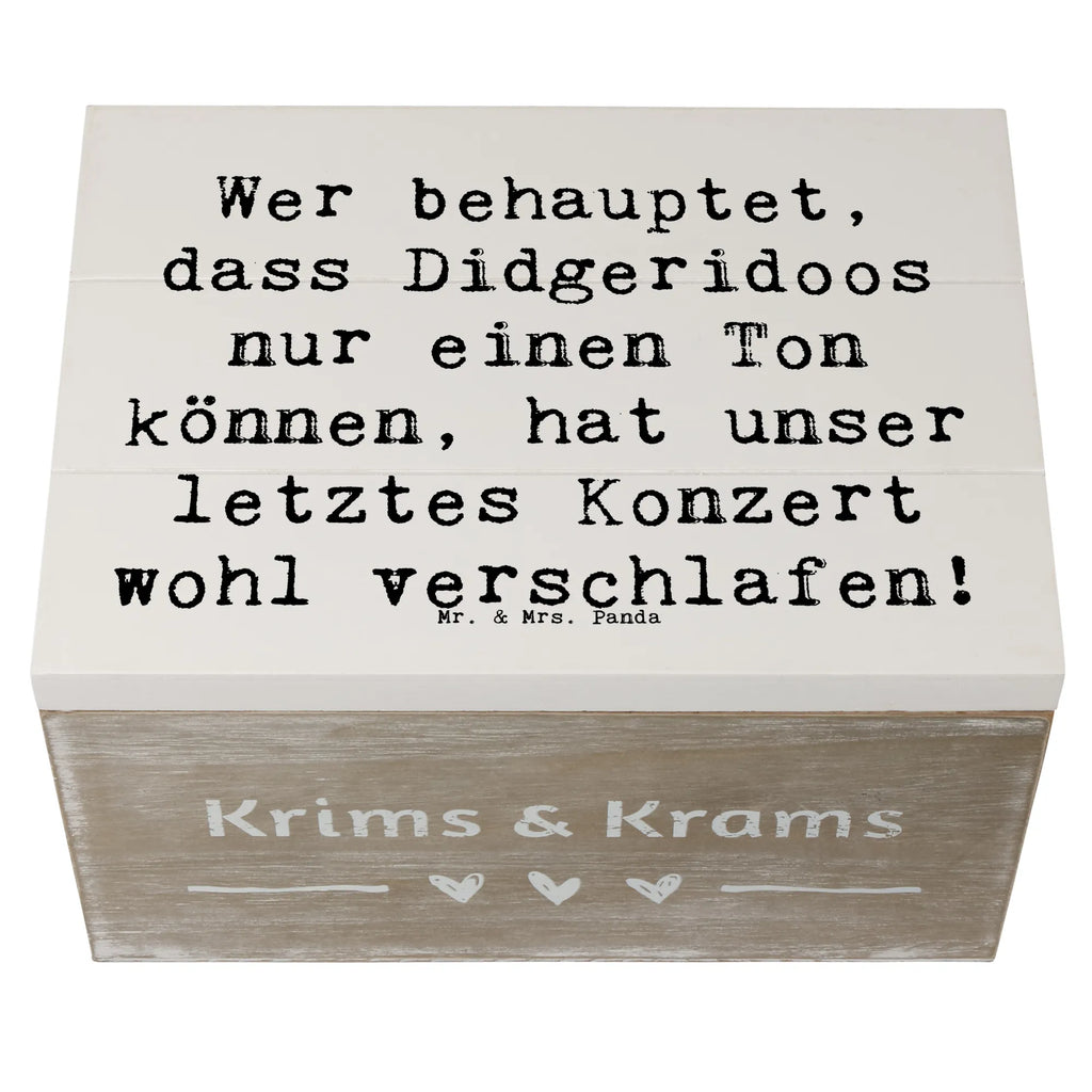 Holzkiste Spruch Didgeridoo Konzert Truhe, Kiste, Holzkiste, Schatzkiste, Schatulle, Geschenkdose, XXL, Erinnerungsbox, Dekokiste, Aufbewahrungsbox, Erinnerungskiste, Geschenkbox, Instrumente, Geschenke Musiker, Musikliebhaber