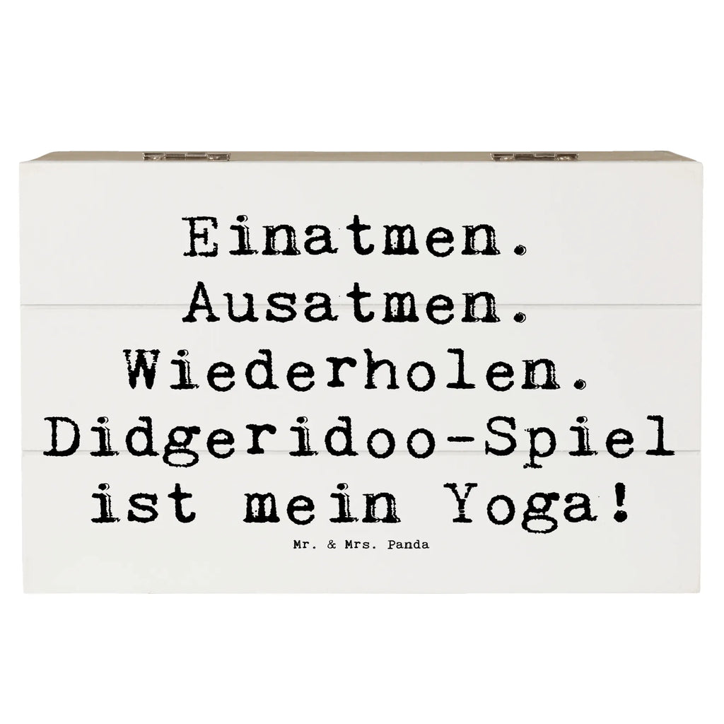 Wooden chest Saying Einatmen. Ausatmen. Wiederholen. Didgeridoo-Spiel ist mein Yoga! Schatzkiste, Geschenkbox, Truhe, Kiste, Dekokiste, Geschenkdose, Erinnerungsbox, Erinnerungskiste, Schatulle, XXL, Holzkiste, Aufbewahrungsbox, Instrumente, Geschenke Musiker, Musikliebhaber
