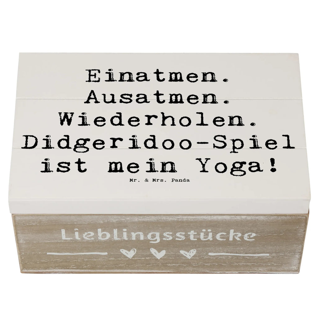 Wooden chest Saying Einatmen. Ausatmen. Wiederholen. Didgeridoo-Spiel ist mein Yoga! Schatzkiste, Geschenkbox, Truhe, Kiste, Dekokiste, Geschenkdose, Erinnerungsbox, Erinnerungskiste, Schatulle, XXL, Holzkiste, Aufbewahrungsbox, Instrumente, Geschenke Musiker, Musikliebhaber