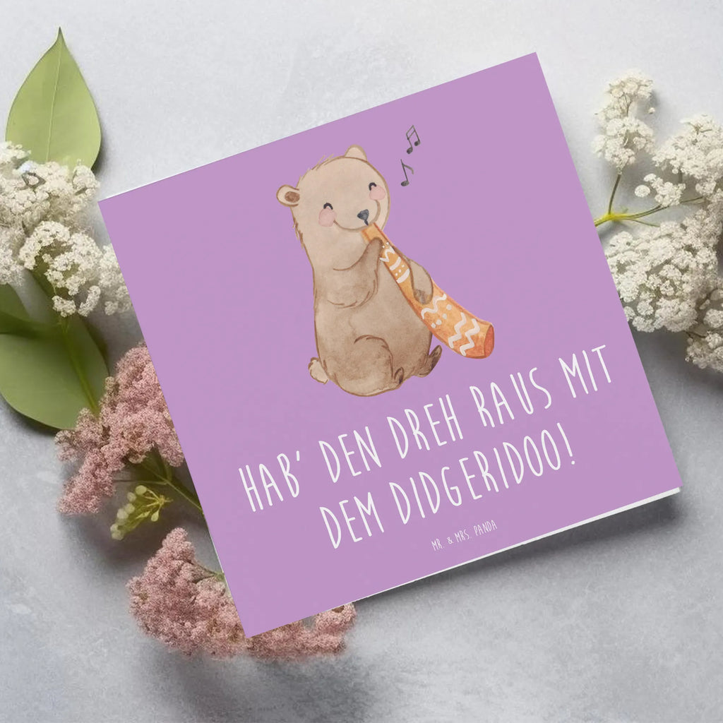 Deluxe Card Hab' den Dreh raus mit dem Didgeridoo! Karte, Geburtstagskarte, Grußkarte, Klappkarte, Einladungskarte, Hochzeitskarte, Hochwertige Grußkarte, Glückwunschkarte, Hochwertige Klappkarte, Instrumente, Geschenke Musiker, Musikliebhaber
