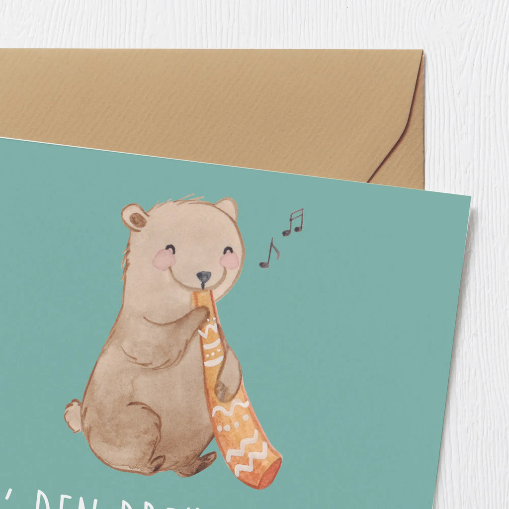 Deluxe Card Hab' den Dreh raus mit dem Didgeridoo! Karte, Geburtstagskarte, Grußkarte, Klappkarte, Einladungskarte, Hochzeitskarte, Hochwertige Grußkarte, Glückwunschkarte, Hochwertige Klappkarte, Instrumente, Geschenke Musiker, Musikliebhaber
