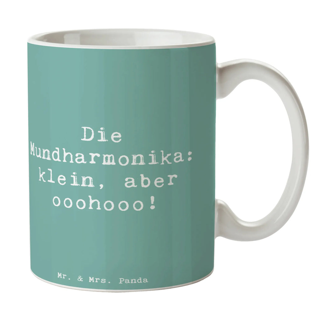 Mug Saying Die Mundharmonika: klein, aber ooohooo! Geschenktasse, Teetasse, Tasse mit Zitaten, Porzellantasse, Kaffeetasse, Bürotasse, Keramiktasse, Tasse mit Motiven, Tasse, Instrumente, Geschenke Musiker, Musikliebhaber