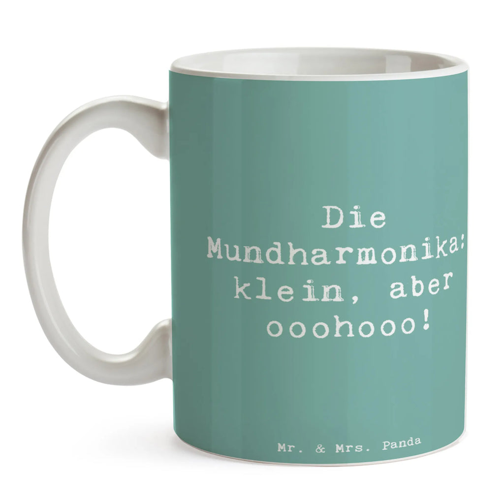 Mug Saying Die Mundharmonika: klein, aber ooohooo! Geschenktasse, Teetasse, Tasse mit Zitaten, Porzellantasse, Kaffeetasse, Bürotasse, Keramiktasse, Tasse mit Motiven, Tasse, Instrumente, Geschenke Musiker, Musikliebhaber