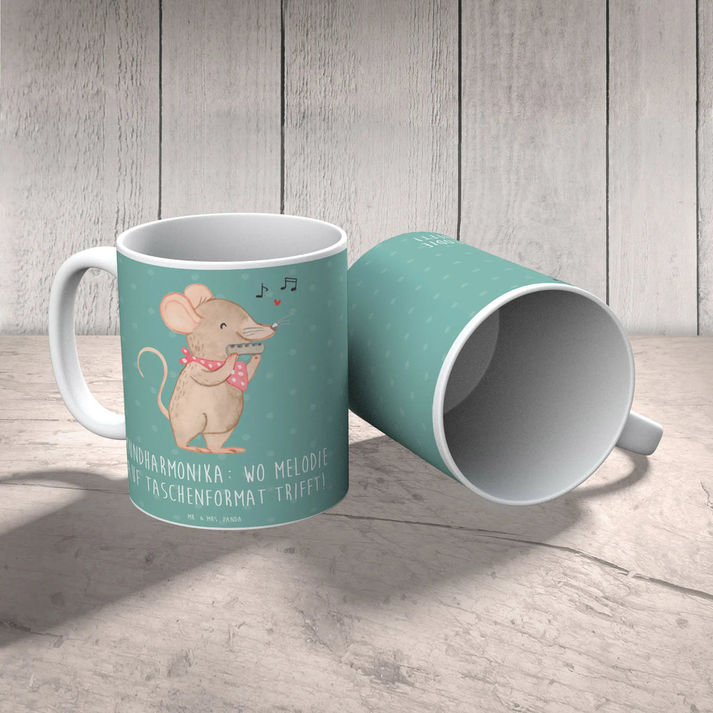 Tasse Mundharmonika: Wo Melodie auf Taschenformat trifft! Tasse, Teetasse, Kaffeetasse, Tasse mit Zitaten, Keramiktasse, Bürotasse, Tasse mit Motiven, Porzellantasse, Geschenktasse, Instrumente, Geschenke Musiker, Musikliebhaber