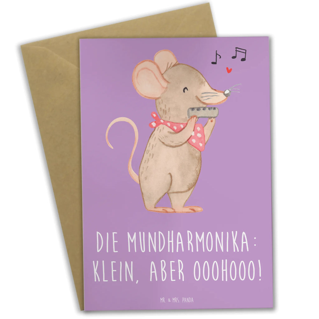 Greetings card Die Mundharmonika: klein, aber ooohooo! Klappkarte, Grußkarte, Glückwunschkarte, Einladungskarte, Geburtstagskarte, Hochzeitskarte, Karte, Ansichtskarten, Instrumente, Geschenke Musiker, Musikliebhaber