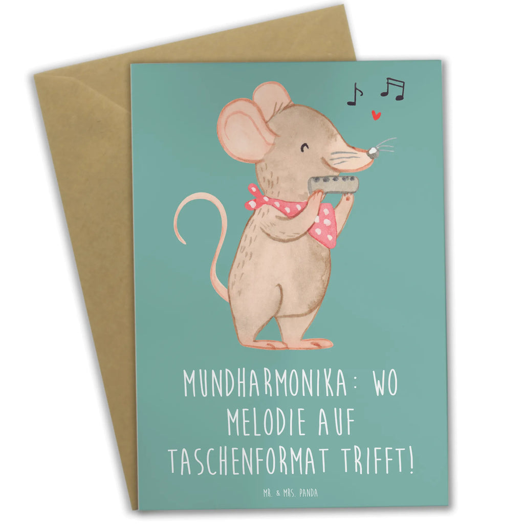 Greetings card Mundharmonika: Wo Melodie auf Taschenformat trifft! Einladungskarte, Klappkarte, Karte, Geburtstagskarte, Ansichtskarten, Grußkarte, Hochzeitskarte, Glückwunschkarte, Instrumente, Geschenke Musiker, Musikliebhaber
