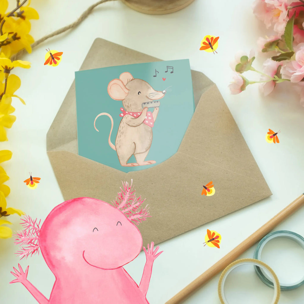 Greetings card Die Mundharmonika: klein, aber ooohooo! Klappkarte, Grußkarte, Glückwunschkarte, Einladungskarte, Geburtstagskarte, Hochzeitskarte, Karte, Ansichtskarten, Instrumente, Geschenke Musiker, Musikliebhaber