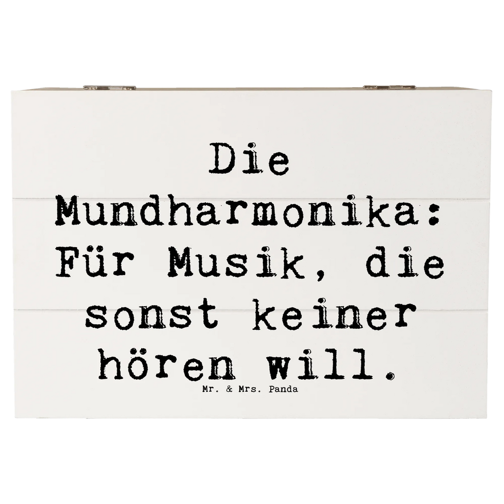 Holzkiste Spruch Musik Mundharmonika Schatzkiste, Erinnerungsbox, Aufbewahrungsbox, Kiste, Dekokiste, Holzkiste, Truhe, XXL, Geschenkdose, Schatulle, Geschenkbox, Erinnerungskiste, Instrumente, Geschenke Musiker, Musikliebhaber