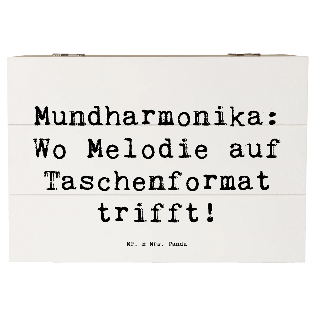 Holzkiste Spruch Mundharmonika: Wo Melodie auf Taschenformat trifft! Aufbewahrungsbox, Erinnerungskiste, Truhe, Erinnerungsbox, Geschenkbox, Holzkiste, Schatzkiste, Schatulle, Kiste, Geschenkdose, XXL, Dekokiste, Instrumente, Geschenke Musiker, Musikliebhaber