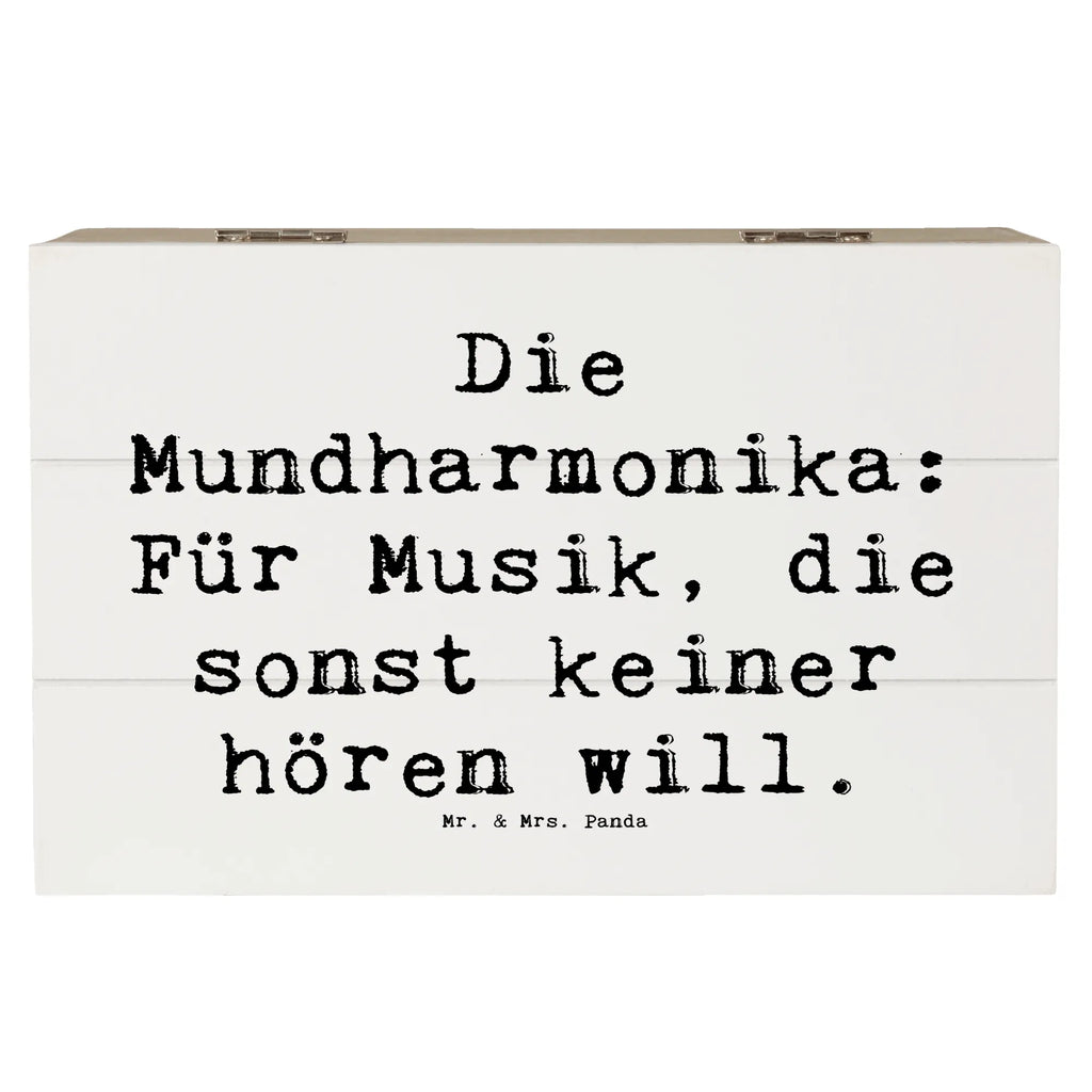 Holzkiste Spruch Musik Mundharmonika Schatzkiste, Erinnerungsbox, Aufbewahrungsbox, Kiste, Dekokiste, Holzkiste, Truhe, XXL, Geschenkdose, Schatulle, Geschenkbox, Erinnerungskiste, Instrumente, Geschenke Musiker, Musikliebhaber