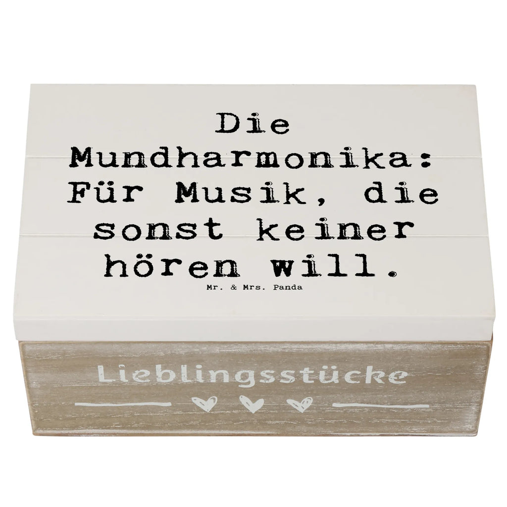 Holzkiste Spruch Musik Mundharmonika Schatzkiste, Erinnerungsbox, Aufbewahrungsbox, Kiste, Dekokiste, Holzkiste, Truhe, XXL, Geschenkdose, Schatulle, Geschenkbox, Erinnerungskiste, Instrumente, Geschenke Musiker, Musikliebhaber