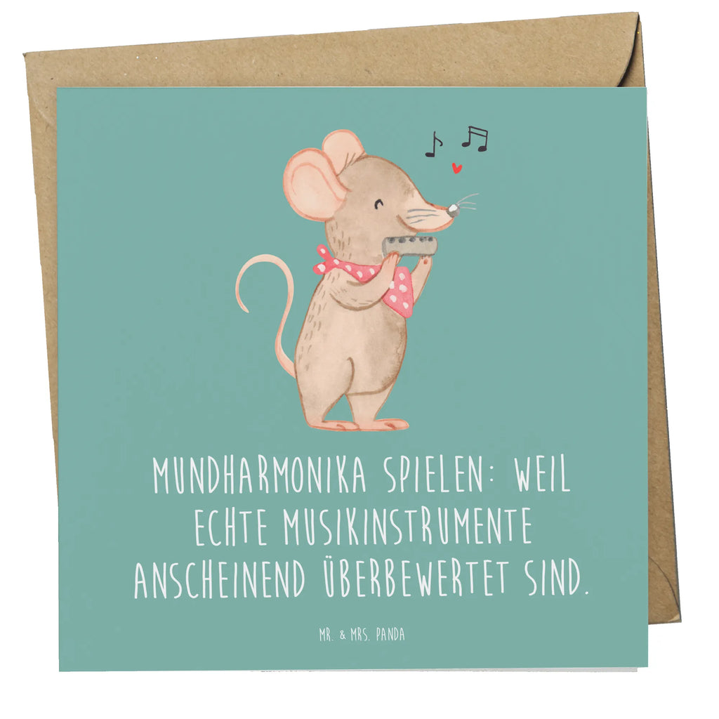 Deluxe Card Mundharmonika spielen: Weil echte Musikinstrumente anscheinend überbewertet sind. Geburtstagskarte, Grußkarte, Klappkarte, Hochzeitskarte, Hochwertige Grußkarte, Karte, Hochwertige Klappkarte, Glückwunschkarte, Einladungskarte, Instrumente, Geschenke Musiker, Musikliebhaber