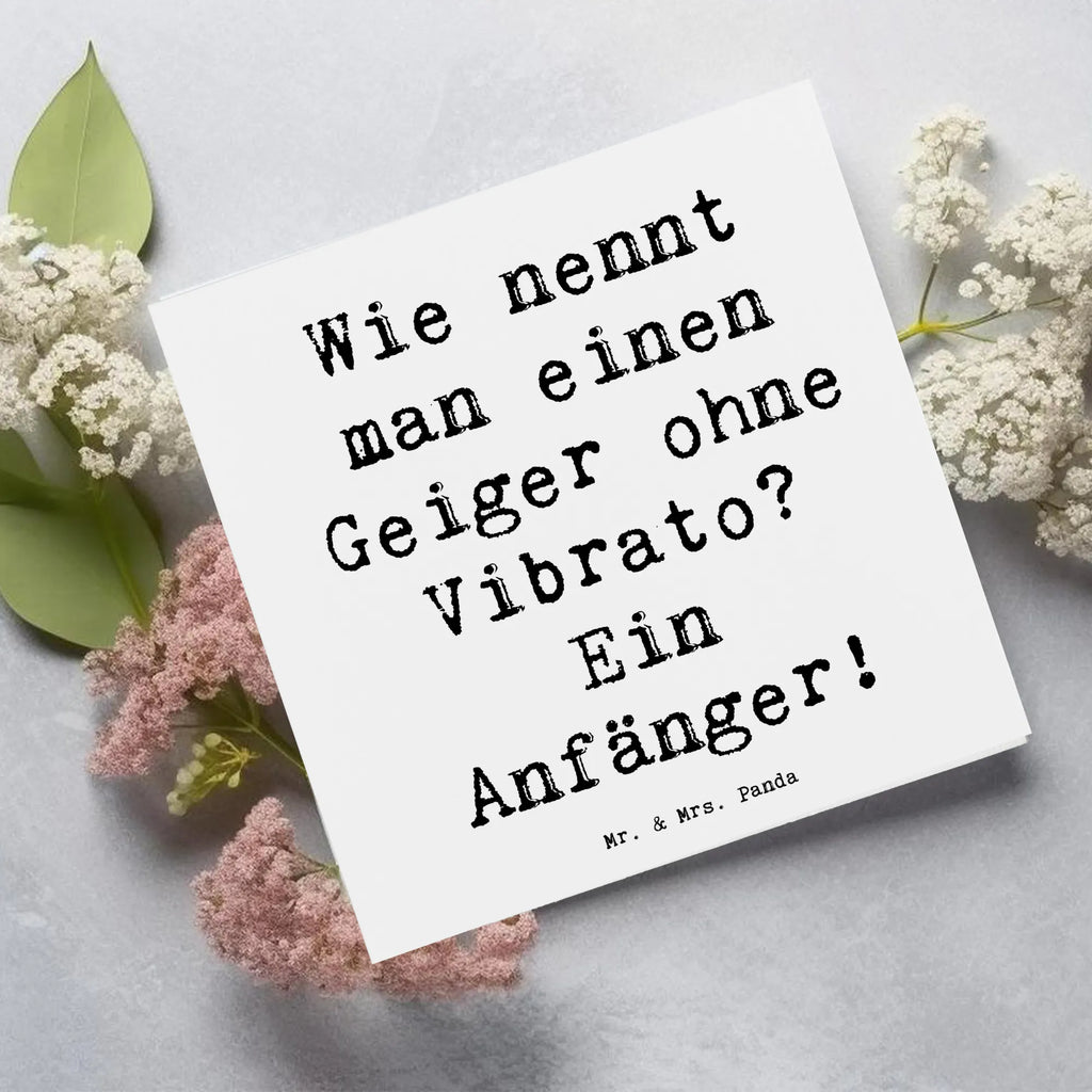 Deluxe Karte Spruch Violine Anfänger Karte, Hochwertige Klappkarte, Grußkarte, Glückwunschkarte, Einladungskarte, Hochwertige Grußkarte, Geburtstagskarte, Hochzeitskarte, Klappkarte, Instrumente, Geschenke Musiker, Musikliebhaber