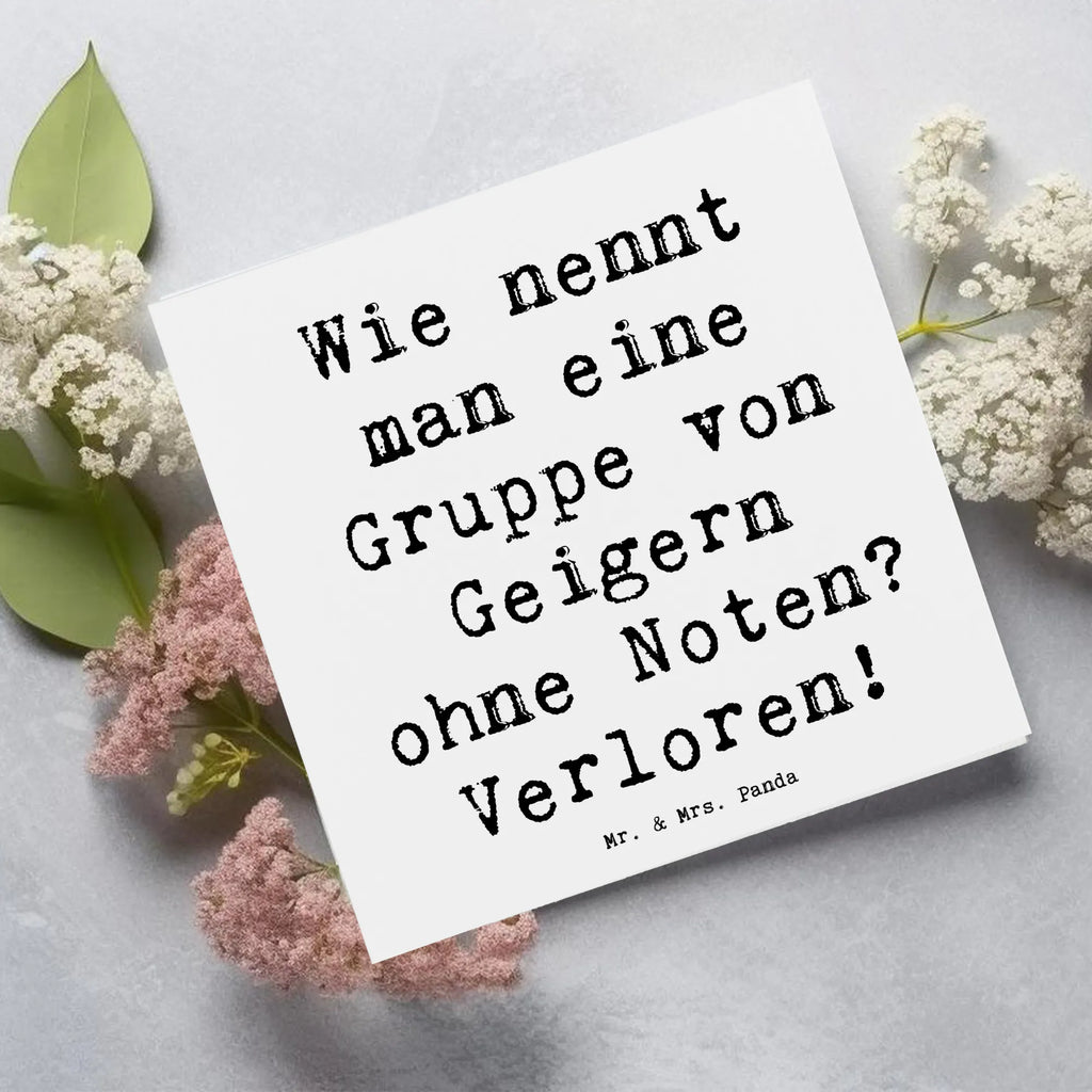 Deluxe Karte Spruch Verlorene Geiger Einladungskarte, Karte, Klappkarte, Geburtstagskarte, Hochzeitskarte, Grußkarte, Hochwertige Klappkarte, Glückwunschkarte, Hochwertige Grußkarte, Instrumente, Geschenke Musiker, Musikliebhaber