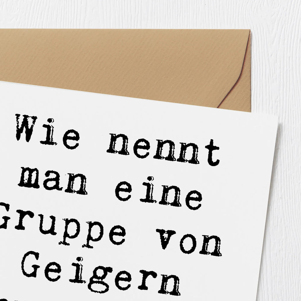 Deluxe Karte Spruch Verlorene Geiger Einladungskarte, Karte, Klappkarte, Geburtstagskarte, Hochzeitskarte, Grußkarte, Hochwertige Klappkarte, Glückwunschkarte, Hochwertige Grußkarte, Instrumente, Geschenke Musiker, Musikliebhaber