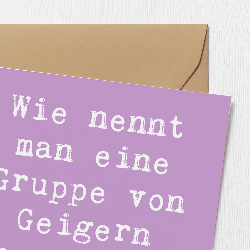 Deluxe Karte Spruch Verlorene Geiger Einladungskarte, Karte, Klappkarte, Geburtstagskarte, Hochzeitskarte, Grußkarte, Hochwertige Klappkarte, Glückwunschkarte, Hochwertige Grußkarte, Instrumente, Geschenke Musiker, Musikliebhaber