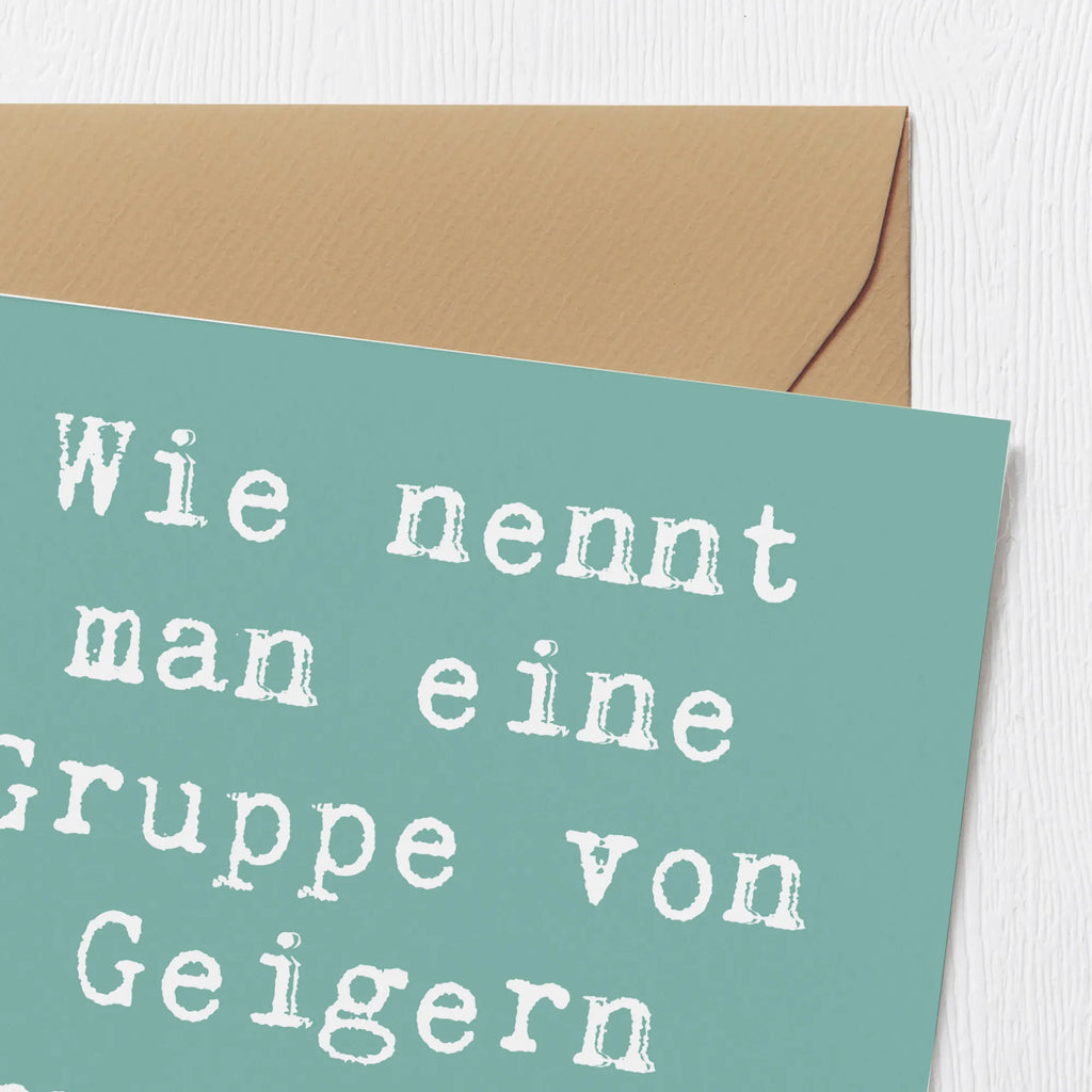 Deluxe Karte Spruch Verlorene Geiger Einladungskarte, Karte, Klappkarte, Geburtstagskarte, Hochzeitskarte, Grußkarte, Hochwertige Klappkarte, Glückwunschkarte, Hochwertige Grußkarte, Instrumente, Geschenke Musiker, Musikliebhaber