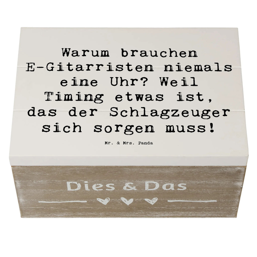 Holzkiste Spruch E-Gitarre Timing Schatulle, Erinnerungsbox, Aufbewahrungsbox, Kiste, Erinnerungskiste, Geschenkbox, Geschenkdose, XXL, Holzkiste, Truhe, Schatzkiste, Dekokiste, Instrumente, Geschenke Musiker, Musikliebhaber