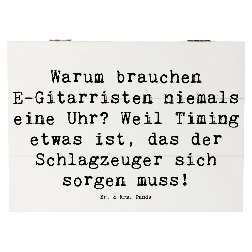 Holzkiste Spruch E-Gitarre Timing Schatulle, Erinnerungsbox, Aufbewahrungsbox, Kiste, Erinnerungskiste, Geschenkbox, Geschenkdose, XXL, Holzkiste, Truhe, Schatzkiste, Dekokiste, Instrumente, Geschenke Musiker, Musikliebhaber