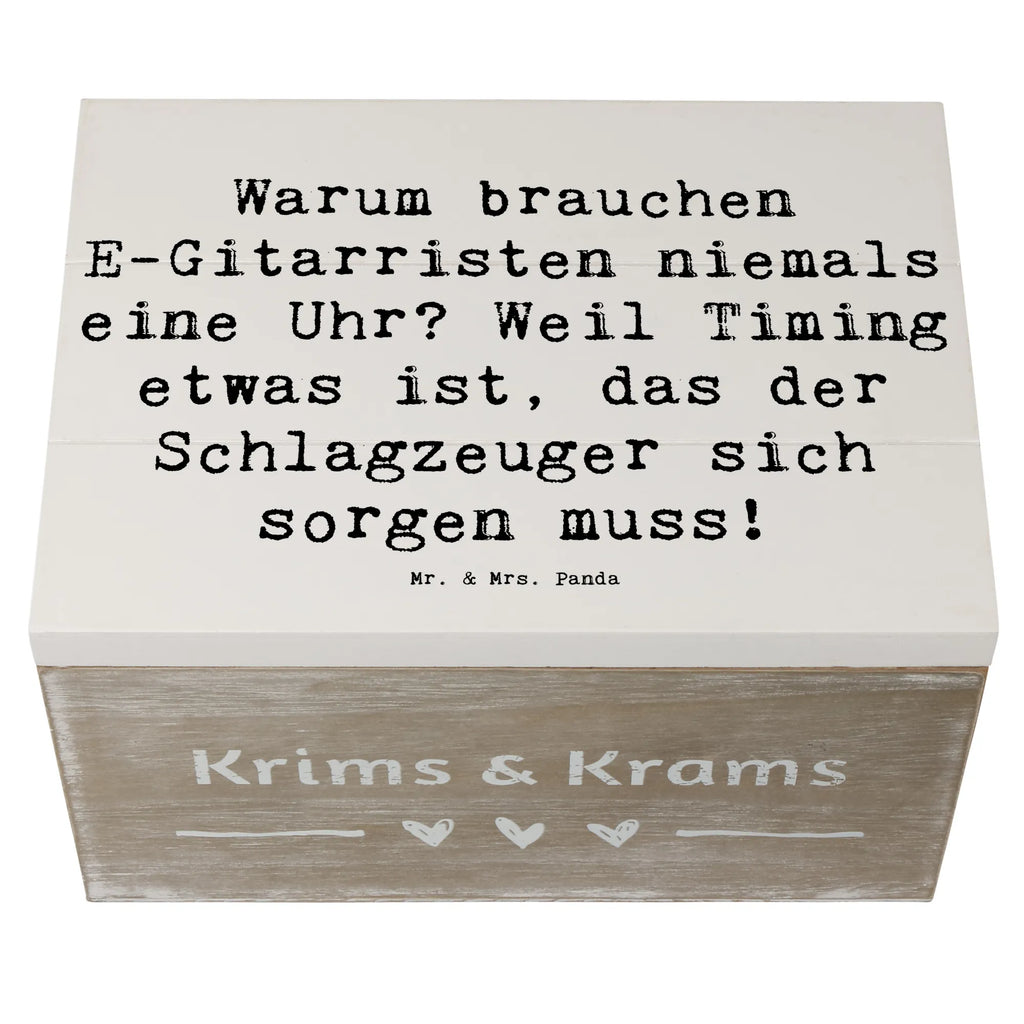 Holzkiste Spruch E-Gitarre Timing Schatulle, Erinnerungsbox, Aufbewahrungsbox, Kiste, Erinnerungskiste, Geschenkbox, Geschenkdose, XXL, Holzkiste, Truhe, Schatzkiste, Dekokiste, Instrumente, Geschenke Musiker, Musikliebhaber