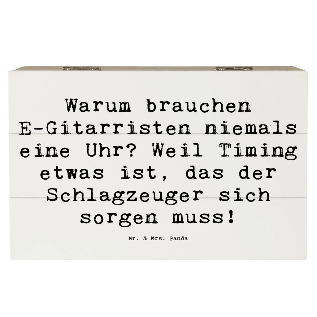 Holzkiste Spruch E-Gitarre Timing Schatulle, Erinnerungsbox, Aufbewahrungsbox, Kiste, Erinnerungskiste, Geschenkbox, Geschenkdose, XXL, Holzkiste, Truhe, Schatzkiste, Dekokiste, Instrumente, Geschenke Musiker, Musikliebhaber