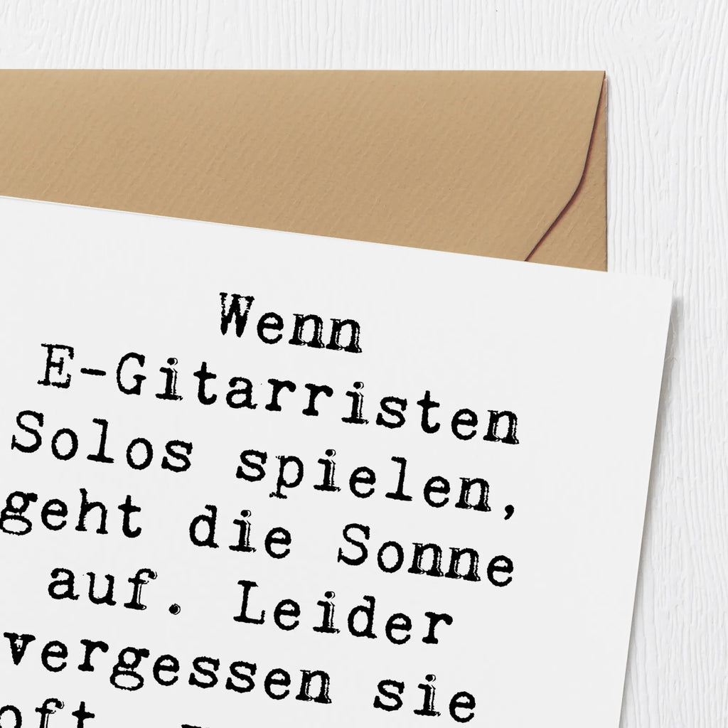 Deluxe Karte Spruch E-Gitarre Solos Geburtstagskarte, Hochwertige Grußkarte, Karte, Einladungskarte, Glückwunschkarte, Hochwertige Klappkarte, Hochzeitskarte, Klappkarte, Grußkarte, Instrumente, Geschenke Musiker, Musikliebhaber