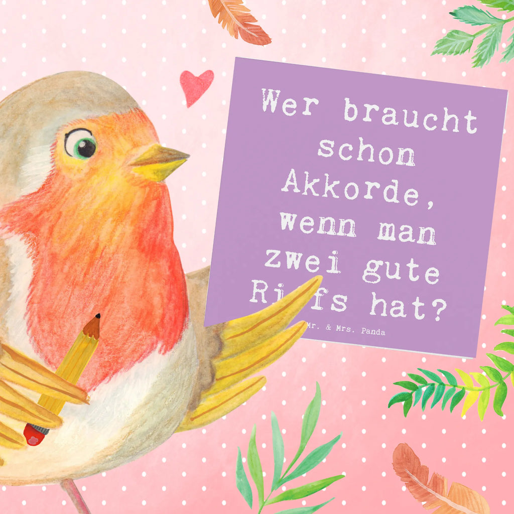 Deluxe Card Saying Wer braucht schon Akkorde, wenn man zwei gute Riffs hat? Hochwertige Grußkarte, Klappkarte, Grußkarte, Karte, Einladungskarte, Glückwunschkarte, Hochwertige Klappkarte, Hochzeitskarte, Geburtstagskarte, Instrumente, Geschenke Musiker, Musikliebhaber