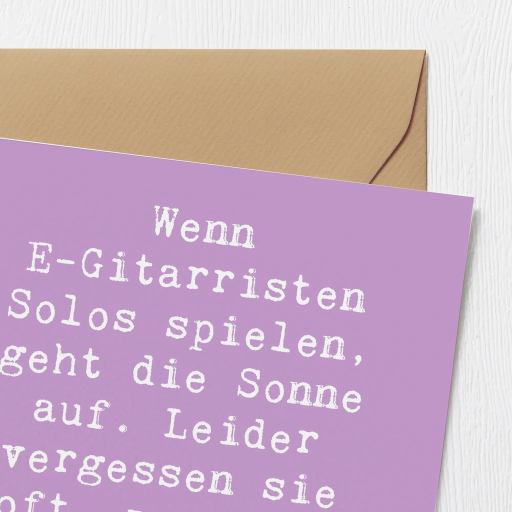 Deluxe Karte Spruch E-Gitarre Solos Geburtstagskarte, Hochwertige Grußkarte, Karte, Einladungskarte, Glückwunschkarte, Hochwertige Klappkarte, Hochzeitskarte, Klappkarte, Grußkarte, Instrumente, Geschenke Musiker, Musikliebhaber