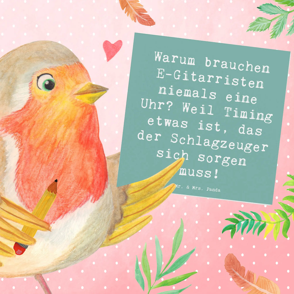 Deluxe Karte Spruch E-Gitarre Timing Glückwunschkarte, Geburtstagskarte, Hochzeitskarte, Klappkarte, Hochwertige Grußkarte, Karte, Hochwertige Klappkarte, Einladungskarte, Grußkarte, Instrumente, Geschenke Musiker, Musikliebhaber