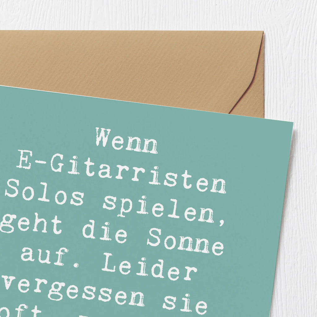 Deluxe Karte Spruch E-Gitarre Solos Geburtstagskarte, Hochwertige Grußkarte, Karte, Einladungskarte, Glückwunschkarte, Hochwertige Klappkarte, Hochzeitskarte, Klappkarte, Grußkarte, Instrumente, Geschenke Musiker, Musikliebhaber
