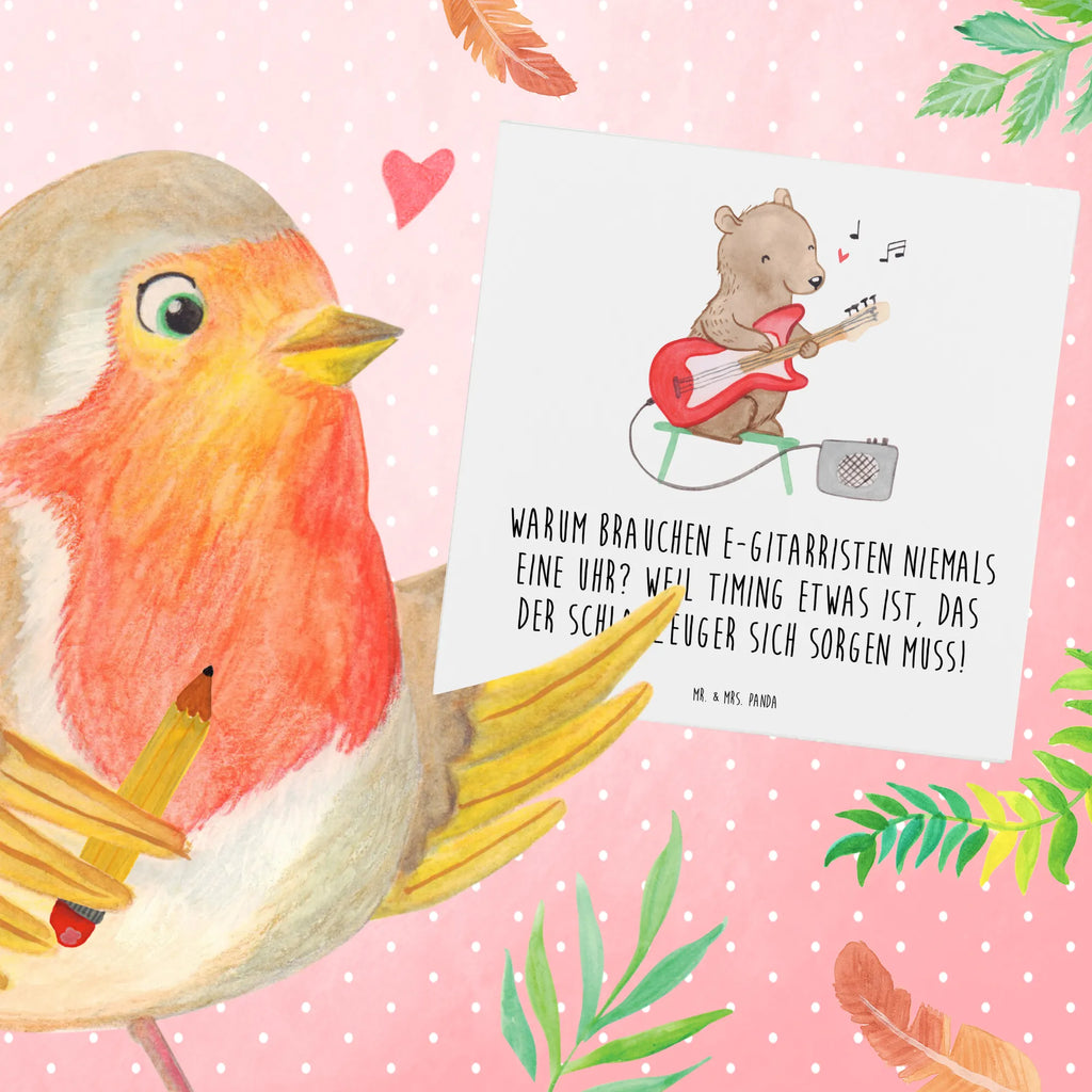 Deluxe Card Warum brauchen E-Gitarristen niemals eine Uhr? Weil Timing etwas ist, das der Schlagzeuger sich sorgen muss! Geburtstagskarte, Glückwunschkarte, Hochzeitskarte, Karte, Grußkarte, Hochwertige Grußkarte, Klappkarte, Hochwertige Klappkarte, Einladungskarte, Instrumente, Geschenke Musiker, Musikliebhaber