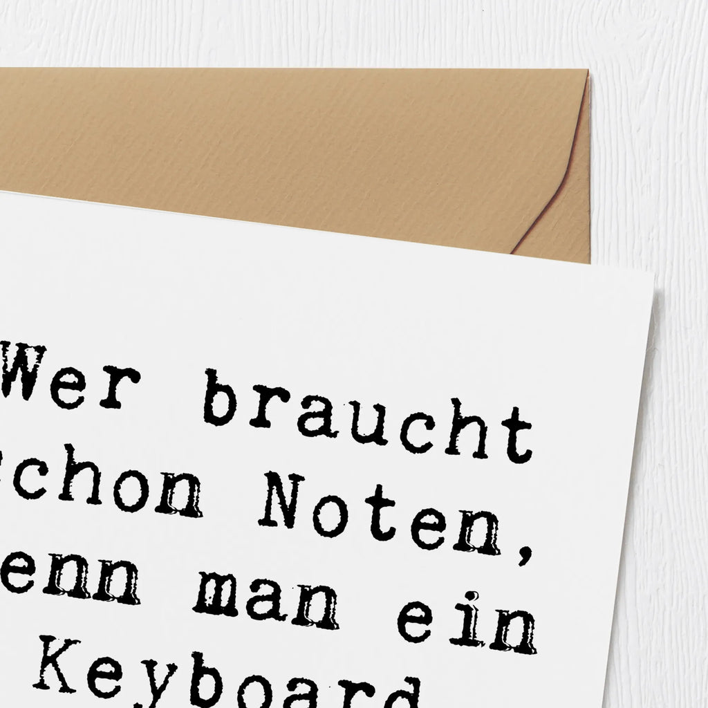 Deluxe Karte Spruch Keyboard Freude Geburtstagskarte, Karte, Glückwunschkarte, Grußkarte, Hochwertige Grußkarte, Hochzeitskarte, Einladungskarte, Hochwertige Klappkarte, Klappkarte, Instrumente, Geschenke Musiker, Musikliebhaber