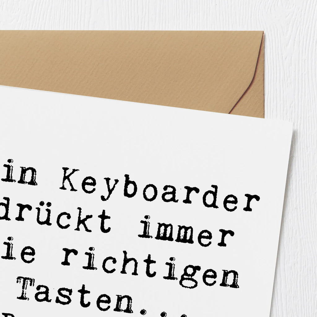 Deluxe Karte Spruch Keyboarder Fehler Grußkarte, Hochwertige Klappkarte, Karte, Geburtstagskarte, Hochzeitskarte, Hochwertige Grußkarte, Klappkarte, Glückwunschkarte, Einladungskarte, Instrumente, Geschenke Musiker, Musikliebhaber