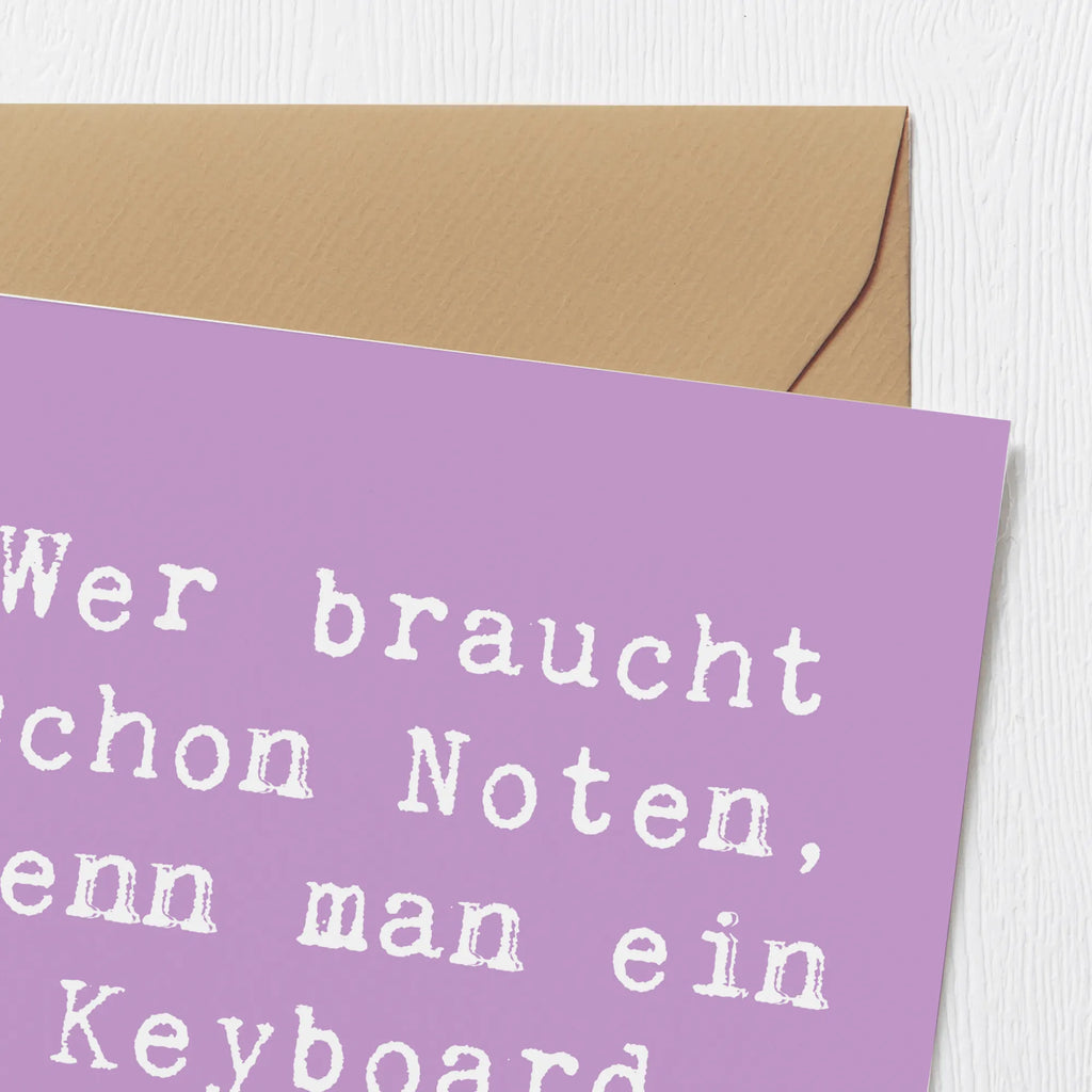 Deluxe Karte Spruch Keyboard Freude Geburtstagskarte, Karte, Glückwunschkarte, Grußkarte, Hochwertige Grußkarte, Hochzeitskarte, Einladungskarte, Hochwertige Klappkarte, Klappkarte, Instrumente, Geschenke Musiker, Musikliebhaber