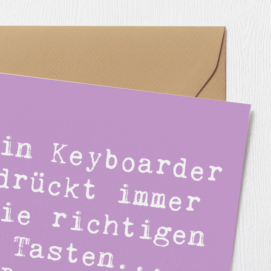 Deluxe Karte Spruch Keyboarder Fehler Grußkarte, Hochwertige Klappkarte, Karte, Geburtstagskarte, Hochzeitskarte, Hochwertige Grußkarte, Klappkarte, Glückwunschkarte, Einladungskarte, Instrumente, Geschenke Musiker, Musikliebhaber