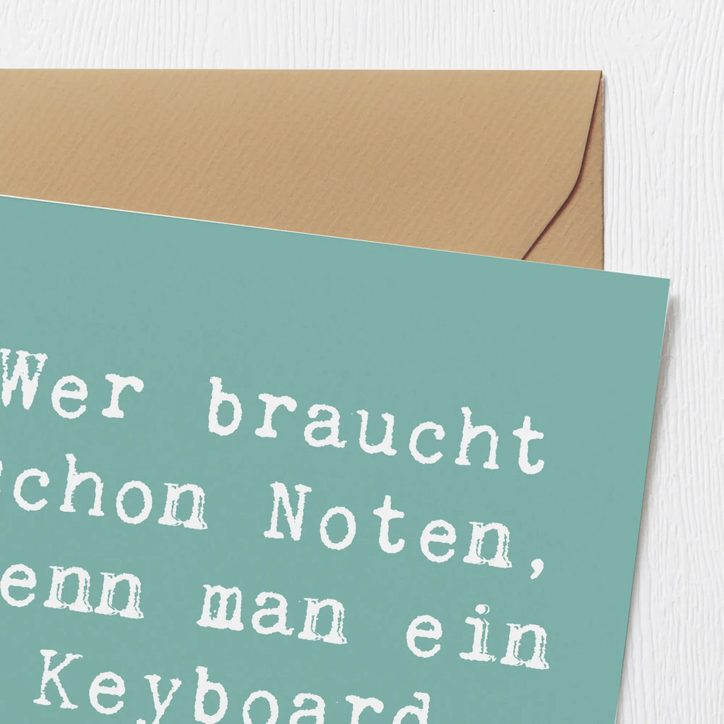Deluxe Karte Spruch Keyboard Freude Geburtstagskarte, Karte, Glückwunschkarte, Grußkarte, Hochwertige Grußkarte, Hochzeitskarte, Einladungskarte, Hochwertige Klappkarte, Klappkarte, Instrumente, Geschenke Musiker, Musikliebhaber