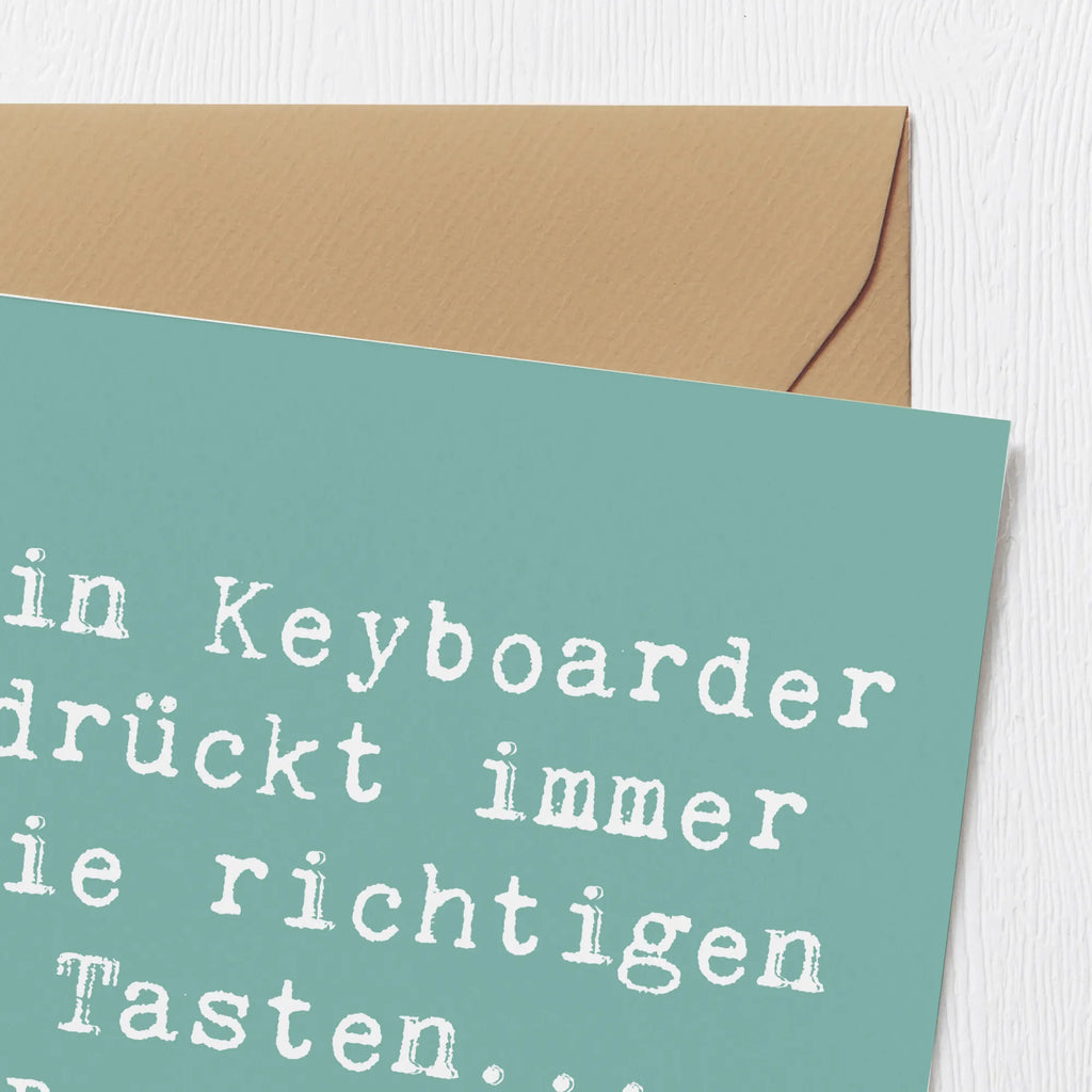 Deluxe Karte Spruch Keyboarder Fehler Grußkarte, Hochwertige Klappkarte, Karte, Geburtstagskarte, Hochzeitskarte, Hochwertige Grußkarte, Klappkarte, Glückwunschkarte, Einladungskarte, Instrumente, Geschenke Musiker, Musikliebhaber