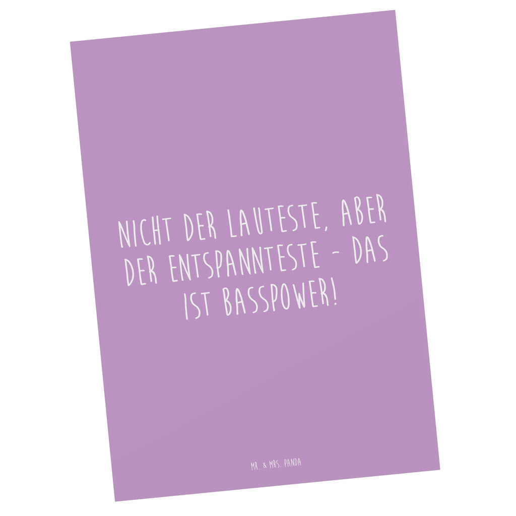 Postcard Nicht der Lauteste, aber der Entspannteste - Das ist Basspower! Ansichtskarten, Karte, Geschenkkarte, Einladung, Einladungskarte, Geburtstagskarte, Postkarte, Ansichtskarte, Einladungskarten Geburtstag, Dankeskarte, Einladung Geburtstag, Grußkarte, Instrumente, Geschenke Musiker, Musikliebhaber