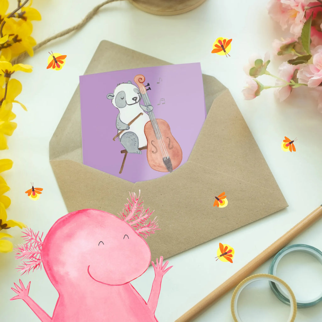 Greetings card Nicht der Lauteste, aber der Entspannteste - Das ist Basspower! Ansichtskarten, Hochzeitskarte, Grußkarte, Karte, Geburtstagskarte, Einladungskarte, Klappkarte, Glückwunschkarte, Instrumente, Geschenke Musiker, Musikliebhaber