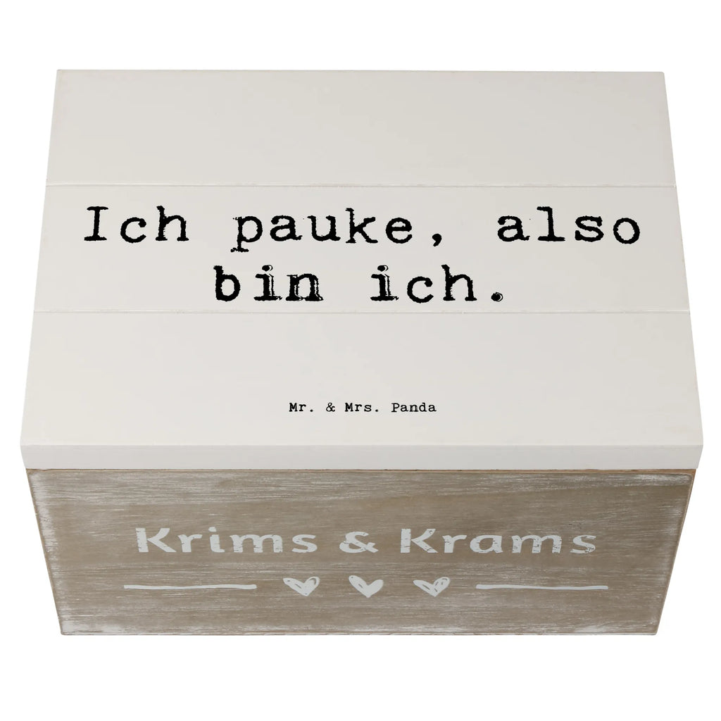 Holzkiste Spruch Pauken Motivation Geschenkdose, Kiste, Truhe, Holzkiste, Aufbewahrungsbox, Dekokiste, Schatulle, Erinnerungskiste, Geschenkbox, Schatzkiste, Erinnerungsbox, XXL, Instrumente, Geschenke Musiker, Musikliebhaber