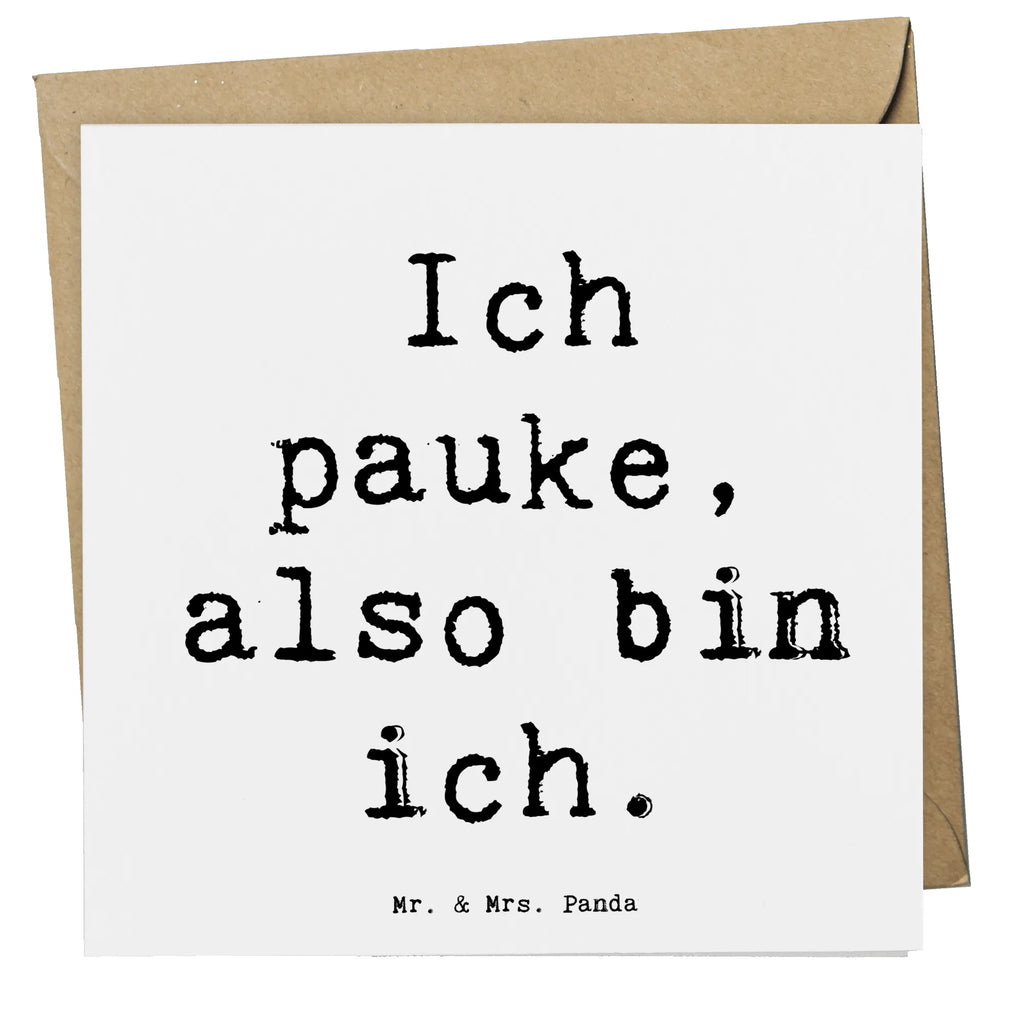 Deluxe Karte Spruch Pauken Motivation Einladungskarte, Hochwertige Klappkarte, Karte, Glückwunschkarte, Hochwertige Grußkarte, Klappkarte, Hochzeitskarte, Grußkarte, Geburtstagskarte, Instrumente, Geschenke Musiker, Musikliebhaber
