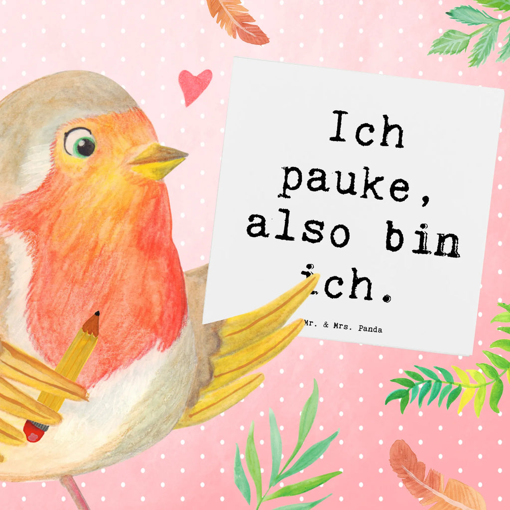 Deluxe Karte Spruch Pauken Motivation Einladungskarte, Hochwertige Klappkarte, Karte, Glückwunschkarte, Hochwertige Grußkarte, Klappkarte, Hochzeitskarte, Grußkarte, Geburtstagskarte, Instrumente, Geschenke Musiker, Musikliebhaber