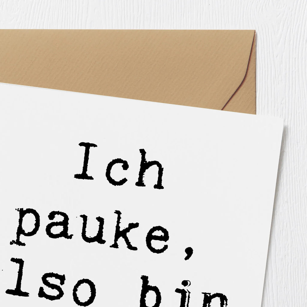 Deluxe Karte Spruch Pauken Motivation Einladungskarte, Hochwertige Klappkarte, Karte, Glückwunschkarte, Hochwertige Grußkarte, Klappkarte, Hochzeitskarte, Grußkarte, Geburtstagskarte, Instrumente, Geschenke Musiker, Musikliebhaber