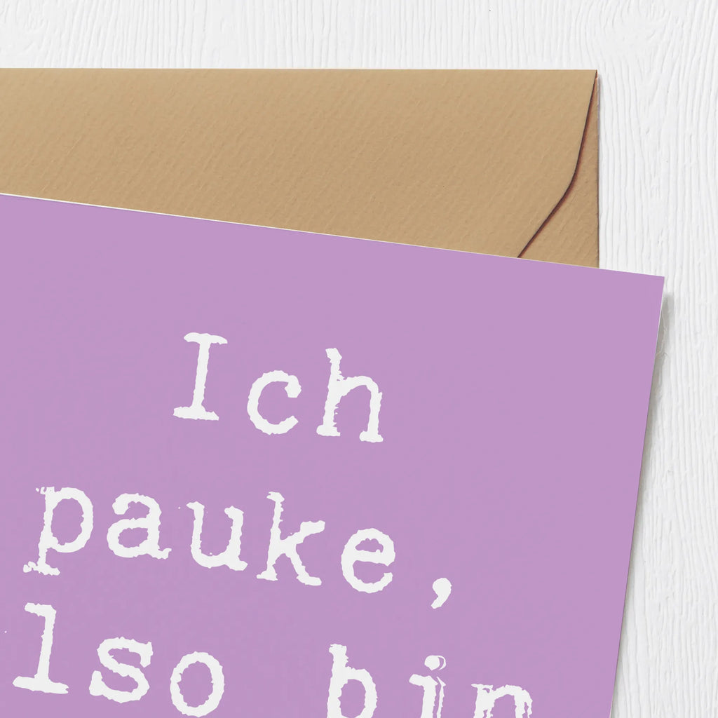 Deluxe Karte Spruch Pauken Motivation Einladungskarte, Hochwertige Klappkarte, Karte, Glückwunschkarte, Hochwertige Grußkarte, Klappkarte, Hochzeitskarte, Grußkarte, Geburtstagskarte, Instrumente, Geschenke Musiker, Musikliebhaber