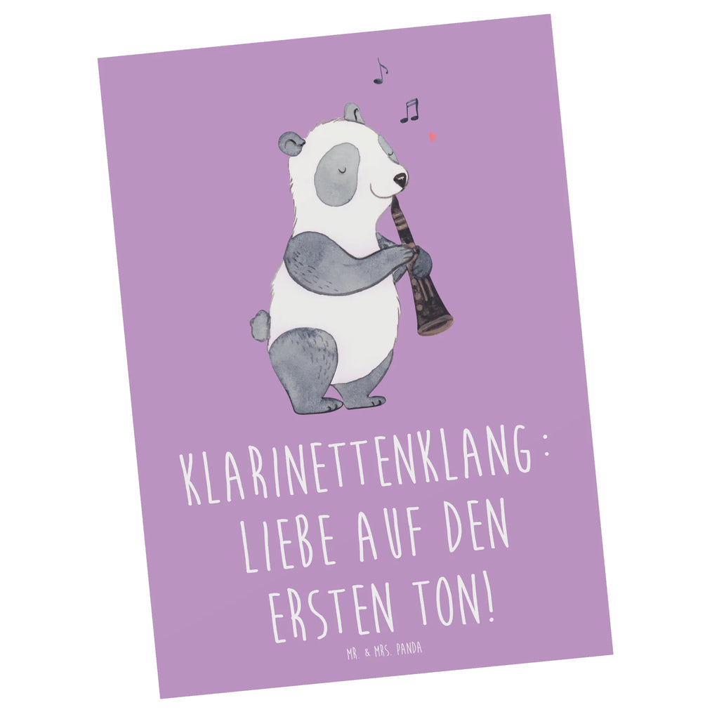 Postcard Klarinettenklang: Liebe auf den ersten Ton! Ansichtskarten, Geburtstagskarte, Karte, Geschenkkarte, Grußkarte, Postkarte, Einladung, Ansichtskarte, Einladungskarten Geburtstag, Einladung Geburtstag, Dankeskarte, Einladungskarte, Instrumente, Geschenke Musiker, Musikliebhaber
